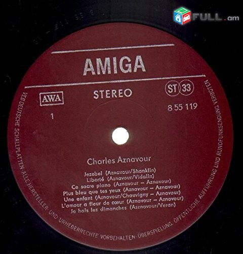 VINYL Ձայնապնակներ CHARLES AZNAVOUR (7) Sարբեր տեսակի ալբոմներ