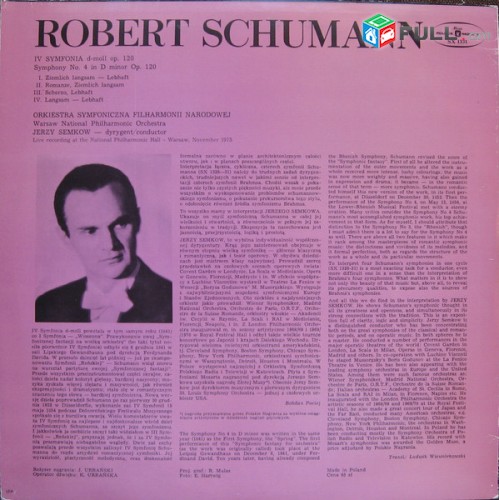 VINYL Ձայնապնակներ Robert Schumann, Jerzy Semkow Sարբեր տեսակի ալբոմներ