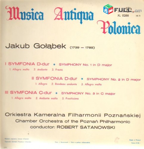 VINYL Ձայնապնակներ Jakub Golabek - Three symphonies Sարբեր տեսակի ալբոմներ
