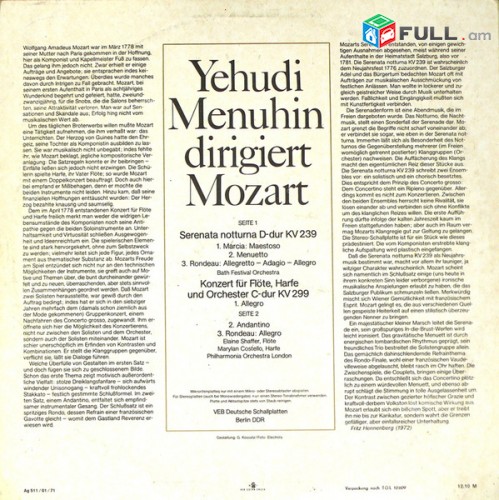 VINYL Ձայնապնակներ Mozart - Yehudi Menuhin Sարբեր տեսակի ալբոմներ