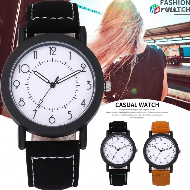 Fashion watch կանացի ժամացույց часы кварцевые с большим циферблатом