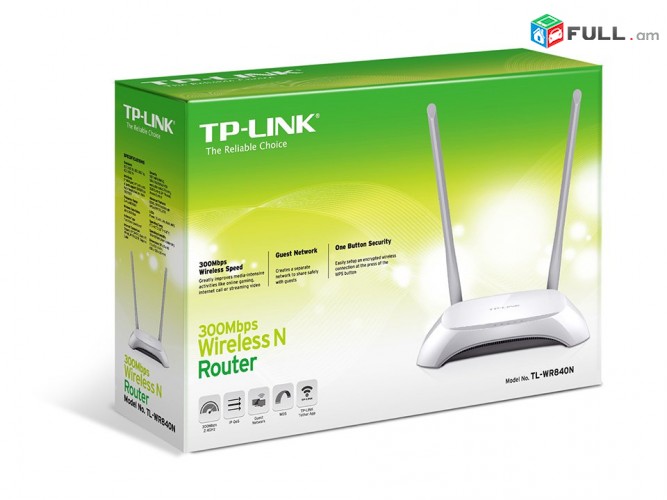 Wi-fi Router TP-LINK TL-WR840N 300Mbps Wireless + Araqum