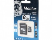 8Gb micro SD CARD Monlas (UHS-1 class10) + araqum