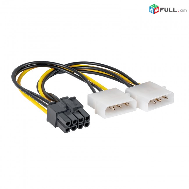 Переходник (Power supply cable) 2 * MOLEX TO 8pin PCI-E cable + անվճար առաքում