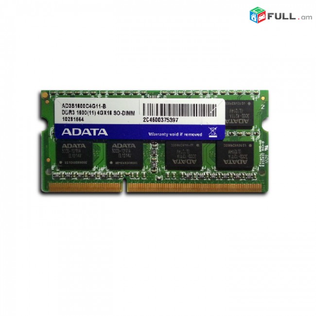 Ram/Ozu DDR3 4gb 1600Mz Notebook-i Adata 12800S + Araqum + Texadrum