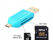 NEW Micro USB & USB 2 in 1 OTG Card Reader High-speed USB2.0 Universal OTG TF/SD for Android and Windows