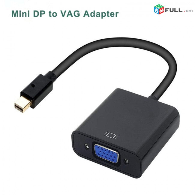 Адаптер Mini DP-VGA 1080p, дисплей для ПК и ноутбука