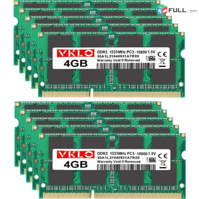 Ram/озу VKLO DDR3 4gb 1333 Mz for Notebook + առաքում