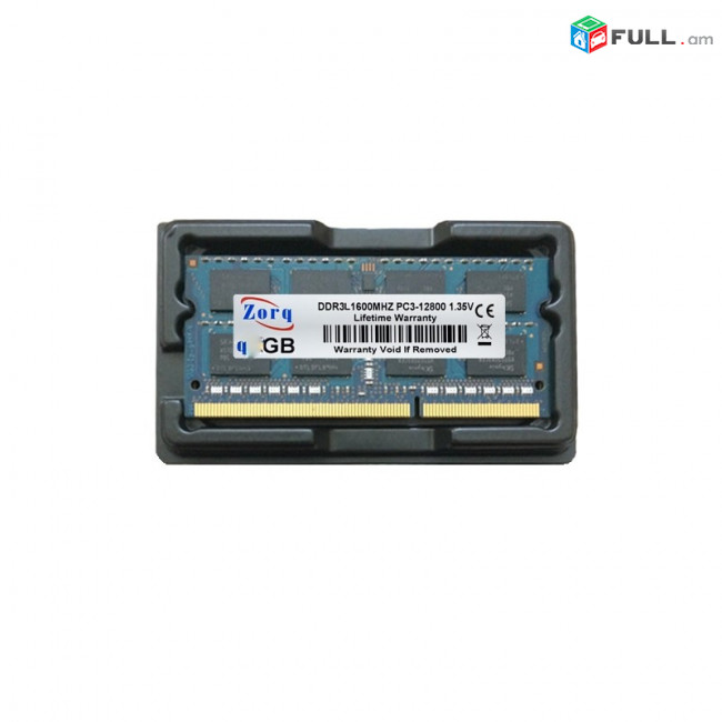 Ram/озу Zorq DDR3L 4gb 1600Mz for Notebook 12800S + առաքում