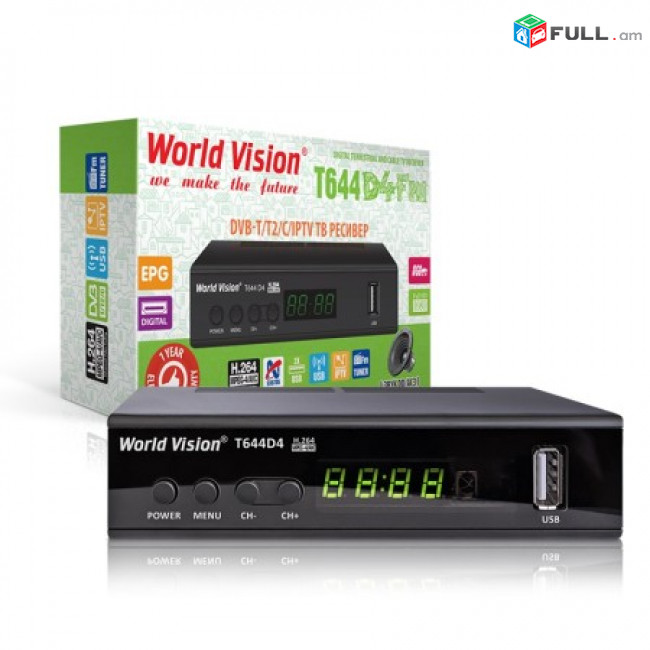 DVBT2 թվային սարք/ цифровая приставка World Vision T644 D4 + առաքում և տեղադրում
