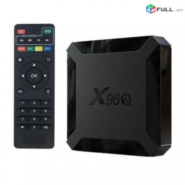 Смарт ТВ приставка X96Q + Обучаемый ИК пульт/Android TV Box X96Q 4K UHD Ram 2Gb Rom 16Gb Android 10
