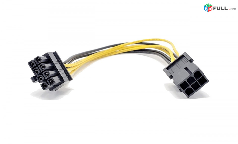 Переходник (Power supply cable) PCI-e 6-pin Male To 8-pin Female Converter For PCI Express 8pin GPU + առաքում