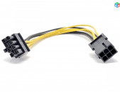 Переходник (Power supply cable) PCI-e 6-pin Male To 8-pin Female Converter For PCI Express 8pin GPU + առաքում