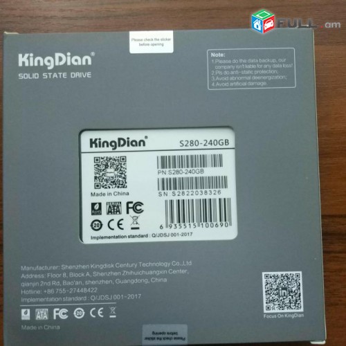 SSD King Dian S280 240Gb pak tup + ARAQUM