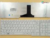 Key lapt toshiba C650 white, stexnashar, клавиатура, keyboard