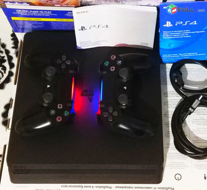 PS4 Slim 1Tb + 25 Игр + 2 Геймпада Sony PlayStation 4 slim Խաղային Համակարգեր ПС4