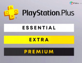 Подпска PS PLUS на 12 месяцев для PS4 PS5 ESSENTIAL EXTRA DELUXE PREMIUM PlayStation 5 4