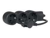 Удлинитель Legrand 3 x 2К+З - с кабелем длиной 3 м - черный
