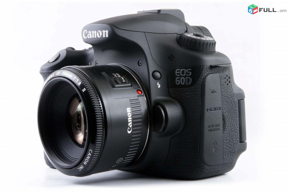 Canon EOS 60D 18 0MP Digital SLR Camera  canon 50mm 1.8 lens.