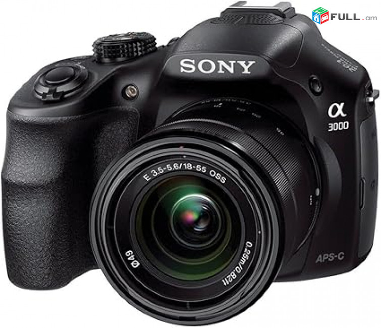 Sony Alpha a3000 ILCE-3000K 20.1 MP Mirrorless Digital Camera - Black - 18-55mm OSS Lens.