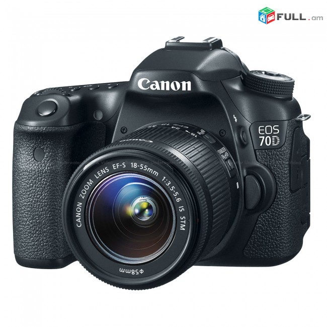 Canon EOS 70D Digital SLR Camera + Canon EF-S 18-55mm f/3.5-5.6 IS STM Standard Zoom Lens.