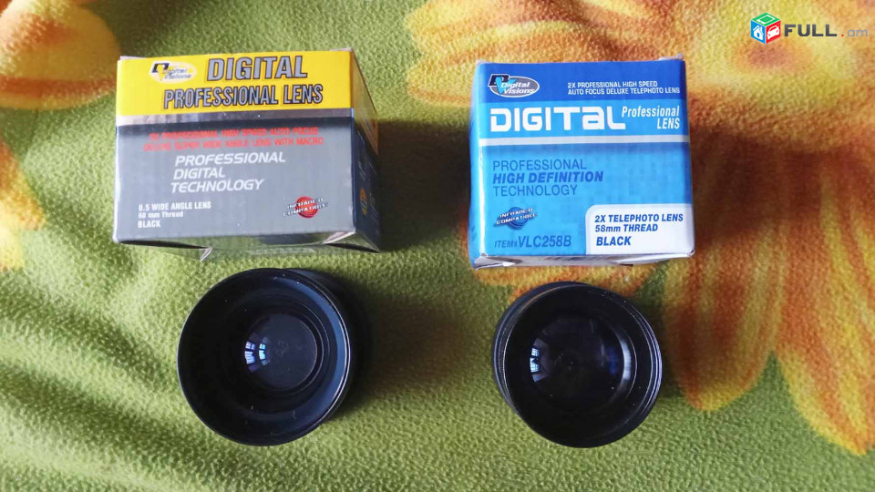 Digital Visions 0.5X Digital MACRO Lens 58mm Japan.նոր Camera lens Digital Visions HD 58MM 2.0X Japan Optics. նոր