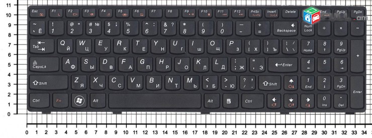Lenovo IdeaPad G580 G585 G780 V580 Z580 Z585 Z780 - Ստեղնաշար Keyboard клавиатура