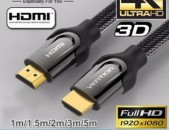 vention Պրոֆեսիոնալ HDMI 2.0 v կաբել 2մ 4K 8K 3D 1080P kabel մետաղապատ