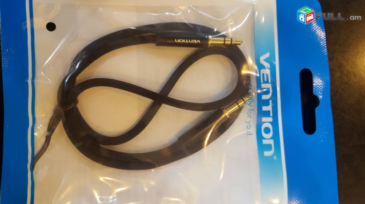 Պրոֆեսիոնալ audio kabel 0,5m 1m 3.5mm (male to male) մետաղապատ ՕՐԻԳԻՆԱԼ կաբել