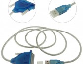 Printer Cable converter from USB to parallel port A male to DB25 female конвертер