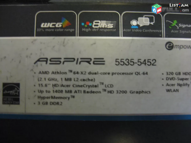 Acer Aspire 5535 - Korpus pahestamas iran իրան նոթբուք Noutbook