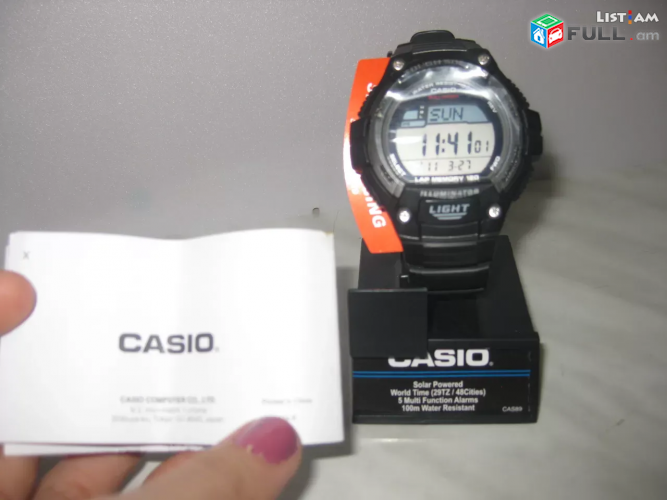 USA-ից ճապոնական բարձրակարգ և նորաոճ Casio՝ արևային էներգիայով աշխատող Ժամացույց,  լրիվ նոր, jam