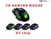 GAME MOUSE X7 chip խաղային մկնիկ LED подсветка Mknik մկնիկ չիպով 