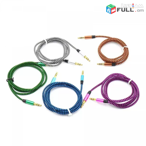 AUX cable for car iphone dinamik նեյլոն kabel մալուխ բարձրորակ avtoi կաբել