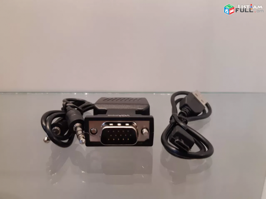 VGA to HDMI converter ադապտերը USB-кабель аудио լար մալուխ