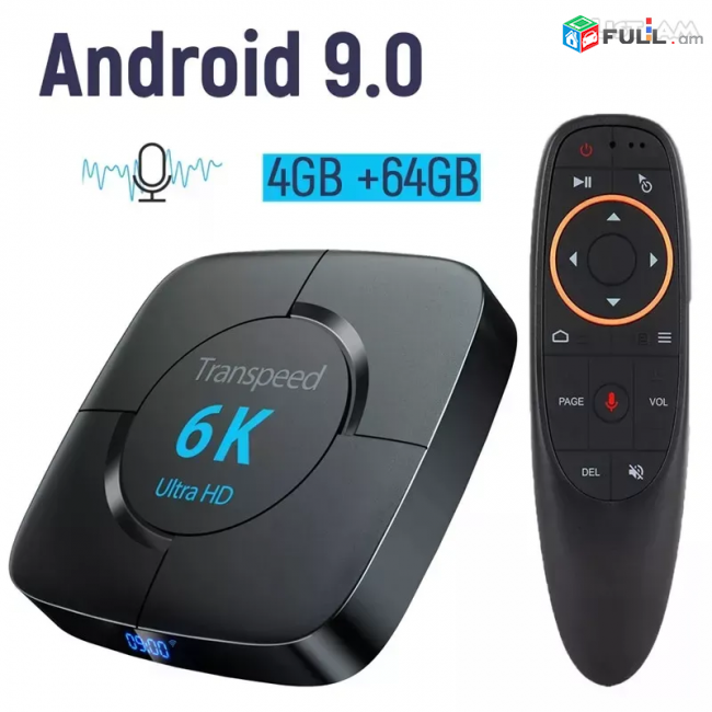 full complect TV box 6K Android Смарт ТВ 4G 64GB Youtube видео ТВ приемник Wifi bluetooth