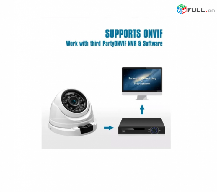 Camera kamera IP կամեռա H265 1080P security camera Windows full HD led H. 265
