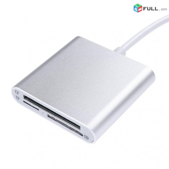 3in1 Converter Simulator iPhone iPad lighting - USB-C to SD TF CF Charghe Adapter адаптер переходник