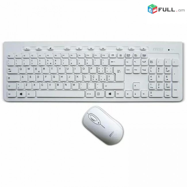 Keyboard MSI E8HKG-1116 White անլար մկնիկի հետ միասին. ստեղնաշար клавиатура