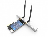 Cетевая карта EDUP EP-9619 PCI-E WiFi AC + Bluetooth 4.0 2.4/5.8Ghz 600Mbps wi-fi սարք modem adapter