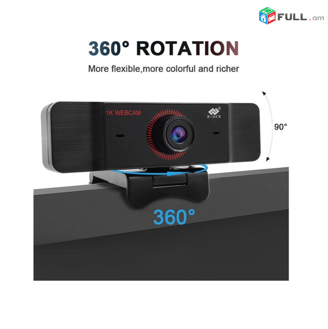 Веб-камера 1080P Full HD USB 2.0 1K Veb Camera Վեբ տեսախցիկ 