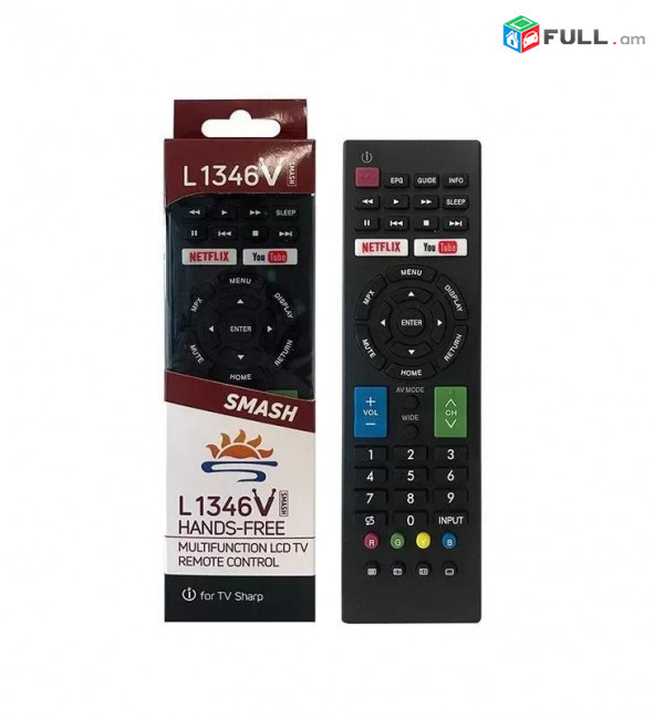 Հեռակառավարման վահանակ L1346V Для пульта дистанционного управления SHARP TV LCD/LED Remote Control