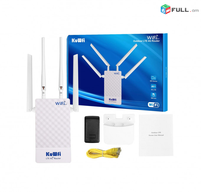SIM-ով KuWFi 4G LTE WI-FI Router роутер Երթուղիչ sim card 150Mb/c 