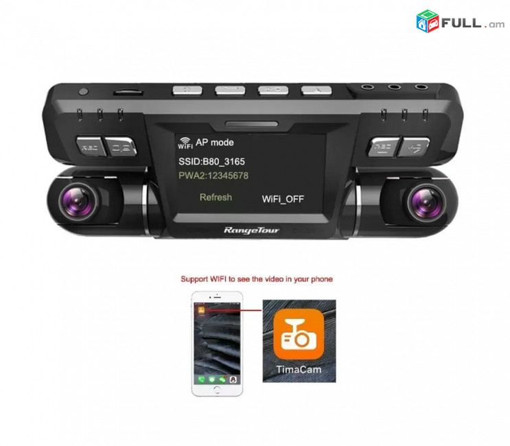 Range Tour B80 4K 2160P Wi-Fi GPS ADAS տեսախցիկ Автомобильный видеорегистратор taxi Professional 4K DVR CAR