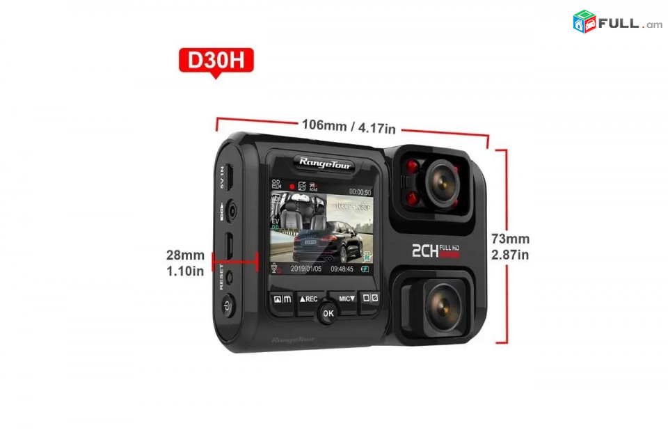 Camera Registrator D30H 4K 2160P wifi gps регистратор 3 in1 2 объектив Автомобильный Видеорегистратор GPS