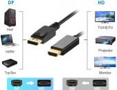 Adapter DP to HDMI (պապա-պապա) DisplayPort 24K ոսկեպատ  Адаптер