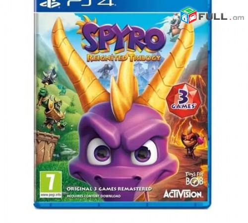 Ps4 Խեղեր Playstation4 Ps3 Լիցենզիոննի ու երաշխիքով Օրիգինալ փեթեթով Spyro Reign