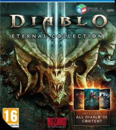 Playstation 4 Խեղեր Ps 4 Ps 3 Լիցենզիոննի ու երաշխիքով Օրիգինալ փաթեթով Diablo I