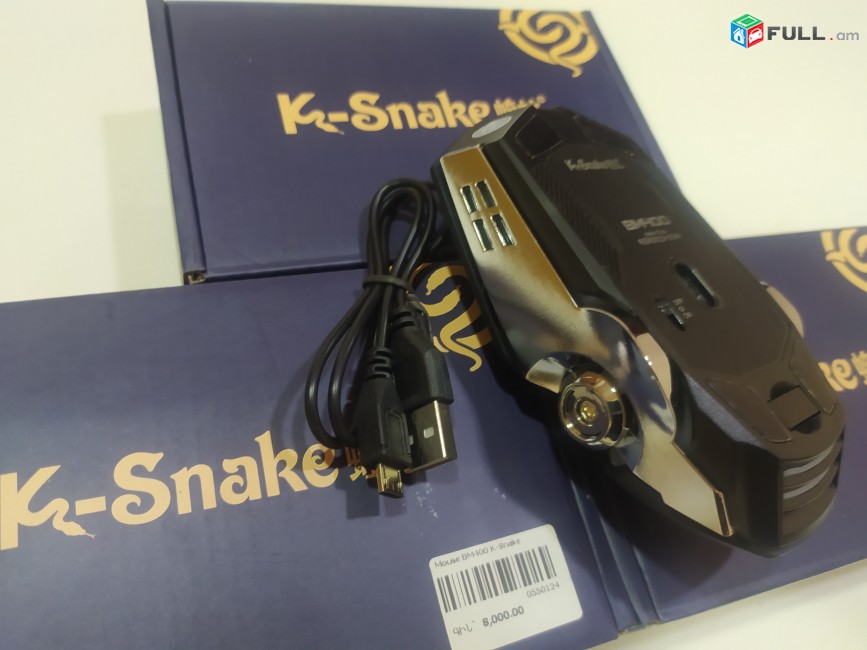 Mouse BM400 K-Snake / gaming muk / mknik gaming / zaryadkov muk / wireless mknik 