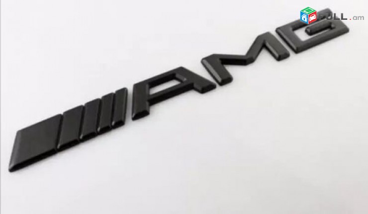 Amg emblem Mercedes-Benz AMG logo Black Metal Emblem Sev Matvi (մետաղական) (Նոր)